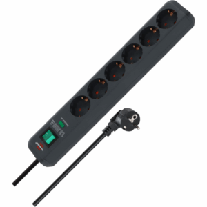 Stekkerdoos 6 voudig met beveiliging