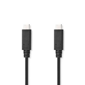 USB C kabel zwart male-male