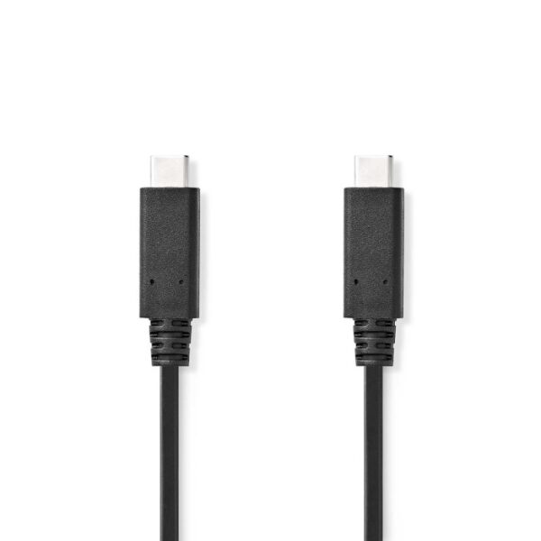 USB C kabel zwart male-male