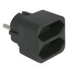 Euro verdeel stekker zwart