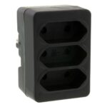 Euro verdeel 3 voudig Zwart