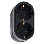 Randaarde splitter verticaal zwart