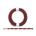 Tweeling Montagesnoer 0,04mm² - rood/zwart