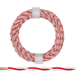 Tweeling Montagesnoer 0,04mm² – rood/wit