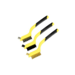 Borstelset 3 delig nylon rvs messing