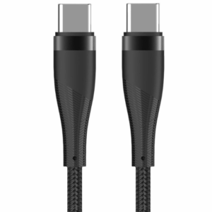 USB-C - USB-C kabel 1m zwart omvlochten 100W