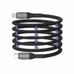 USB-C - Lightning kabel 1m zwart omvlochten magnetic 27W
