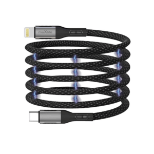 USB-C - Lightning kabel 1m zwart omvlochten magnetic 27W