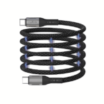 USB-C - USB-C kabel 1m zwart omvlochten magnetic 100W