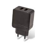 USB lader 2,4A dubbel zwart