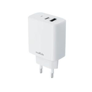 USB + USB-C snellader 20W wit