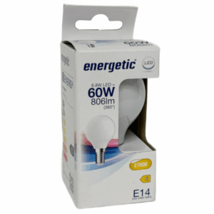 Led kogel mat E14 6.8watt 60watt