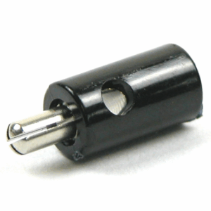 Banaanstekker zwart 2.6mm male