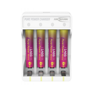 Pure Power Set 4× AAA 1,5 volt lithium met oplader