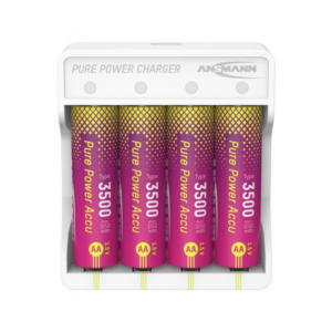 Pure Power Set 4× AA 1,5 volt lithium met oplader