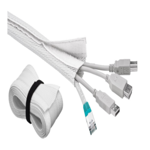 Kabelhoes met klittenband 1,8m wit