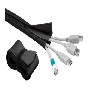 Kabelhoes met klittenband 1,8m zwart