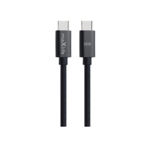 USB-C - USB-C kabel 2m zwart omvlochten 100W