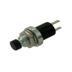 Pushbutton switch on off SPST zwart
